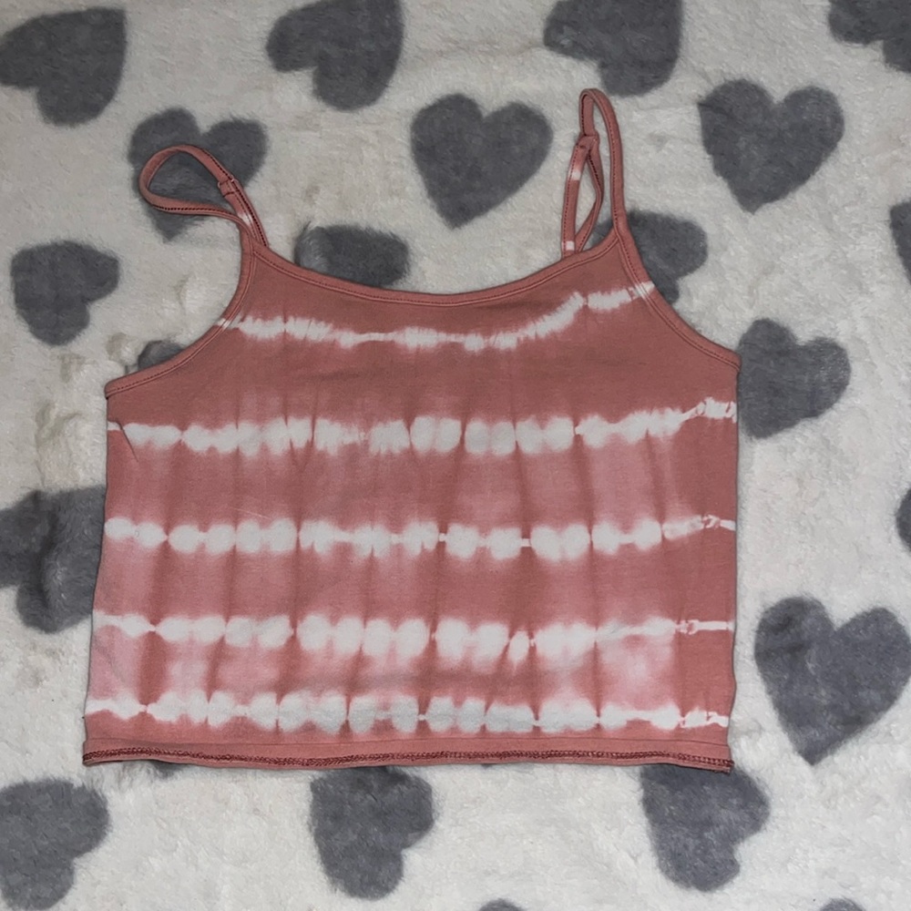 American Eagle Pink & White Tie Dye Tank!